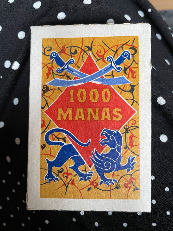 1000 Manas Spielkarten Kirgistan Kirgisistan in Grünhainichen