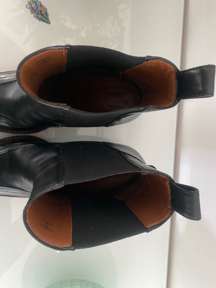 Marc Cain Ankle Boots Stiefeletten schwarz Größe 38 Leder wie Neu in Merseburg