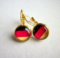 EM Deutschland Ohrringe schwarz rot gold Fußball Fan Schmuck Sachsen-Anhalt - Eilsleben Vorschau