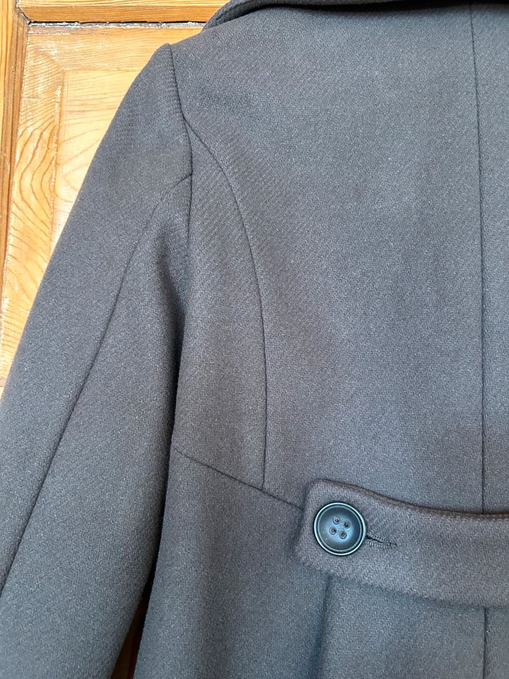 Leichter Mantel 80% Wolle Comptoir Des Cotonniers S 36 braun in Weingarten