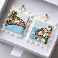 Briefmarke Reise Italien Obst Urlaub Polymer Clay Ohrringe Bayern - Forchheim Vorschau