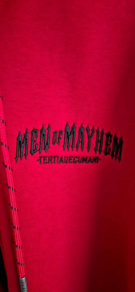 MEN OF MAYHEM*HOODIE*BIKER*HERREN*ROT*GR.XL in Heidenheim an der Brenz