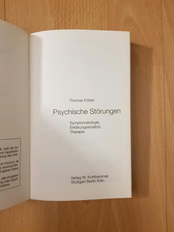 Thomas Köhler Psychische Störungen Psychologie Buch Bücher Angst in Frankfurt am Main