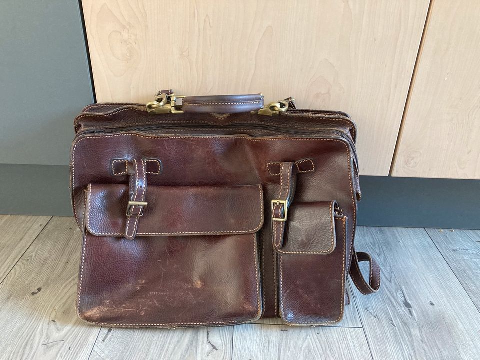 Aktentasche Schultasche aus Leder Vintage in Osnabrück