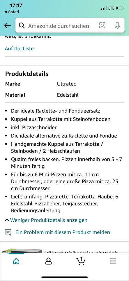 Pizzaofen für 6 Ultratec Minipizzen in München