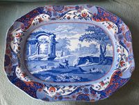 Bratenplatte Spode ca 1816 Serie 2614 Niedersachsen - Buchholz in der Nordheide Vorschau