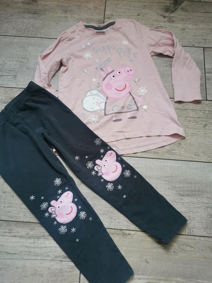 Peppa Wutz Set Langarmshirt Hose Größe 116 in Gommern