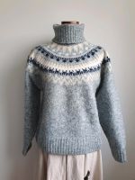 Rollkragenpullover Norwegermuster S/M grau Kreis Pinneberg - Wedel Vorschau