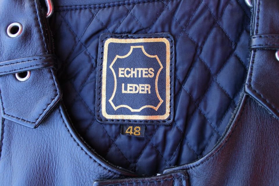 Motorrad Leder - Latzhose Größe  48 in Soest