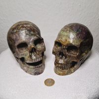 Kristallschädel * Skull-Paar aus Rubin-Disthen-Fuchsit * ab Berlin - Pankow Vorschau