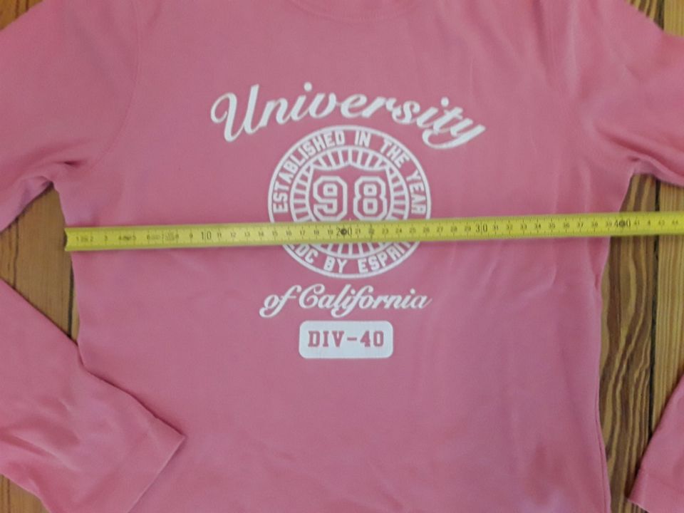 Langarm Tshirt von EDC Größe l Pink/  mit Print in Kiel