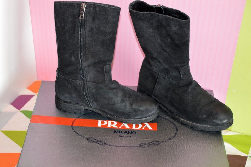 Prada Milano Boots Stiefel Stiefelette Schuhe 32 mit Karton NP200 in Heppenheim (Bergstraße)
