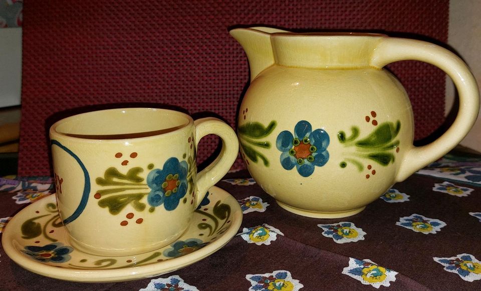 Keramik Kaffee / Tee Set Vater in Bönnigheim