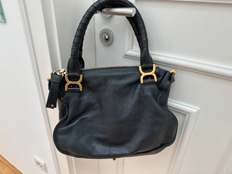 CHLOE MARCIE BAG medium dunkelblau schwarz