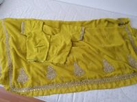 Sari in gold/gelb mit fertiger Bluse in XS Bollywood Saree Hessen - Taunusstein Vorschau