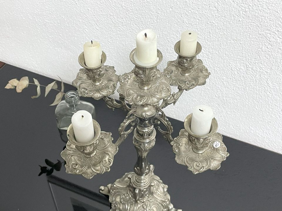 Kerzenständer 35cm 5-armig silber Barock Stil antik Vintage in Dresden