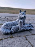 Wolf Wölfin Tierfigur Steinguss Gartendeko Geschenk Kr. Altötting - Halsbach Vorschau