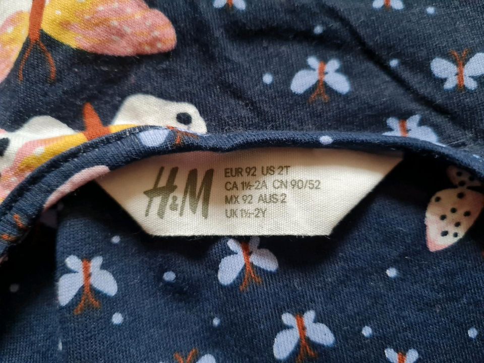 H&M Kleid mit Schmetterlingen in Größe 92 in Riesa