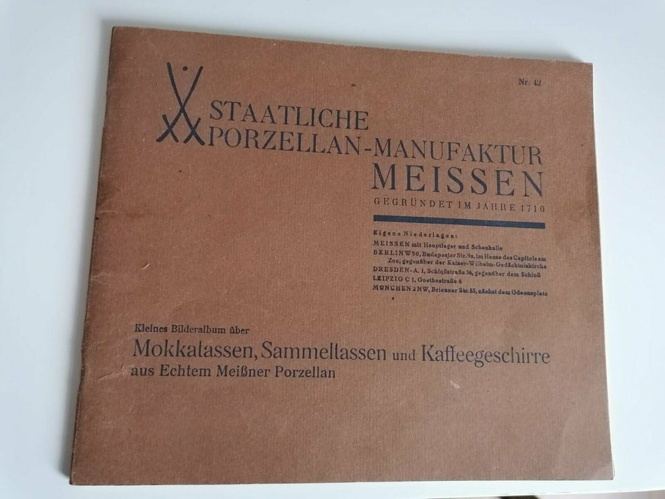 Meissen Bilderalbum über Mokkatassen, Sammeltassen von 1929 in Aschaffenburg