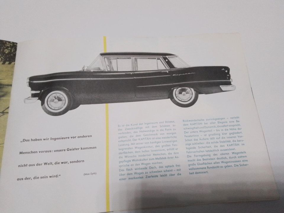 Opel Kapitän 1960 ? Original Prospekt in Wohltorf