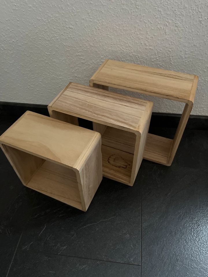 Kleine Regalkästen Set Holz Regale Deko in Gemünden (Wohra)