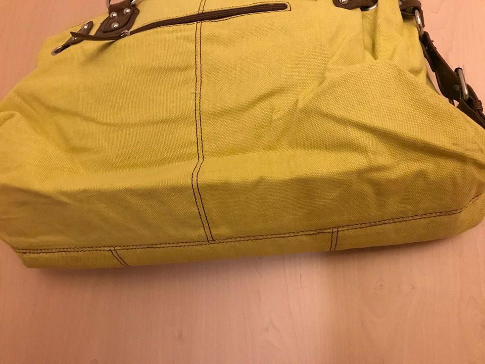 Umhängetasche gelb/ braun Tasche Canvas / (Kunst-) Leder in Fürth