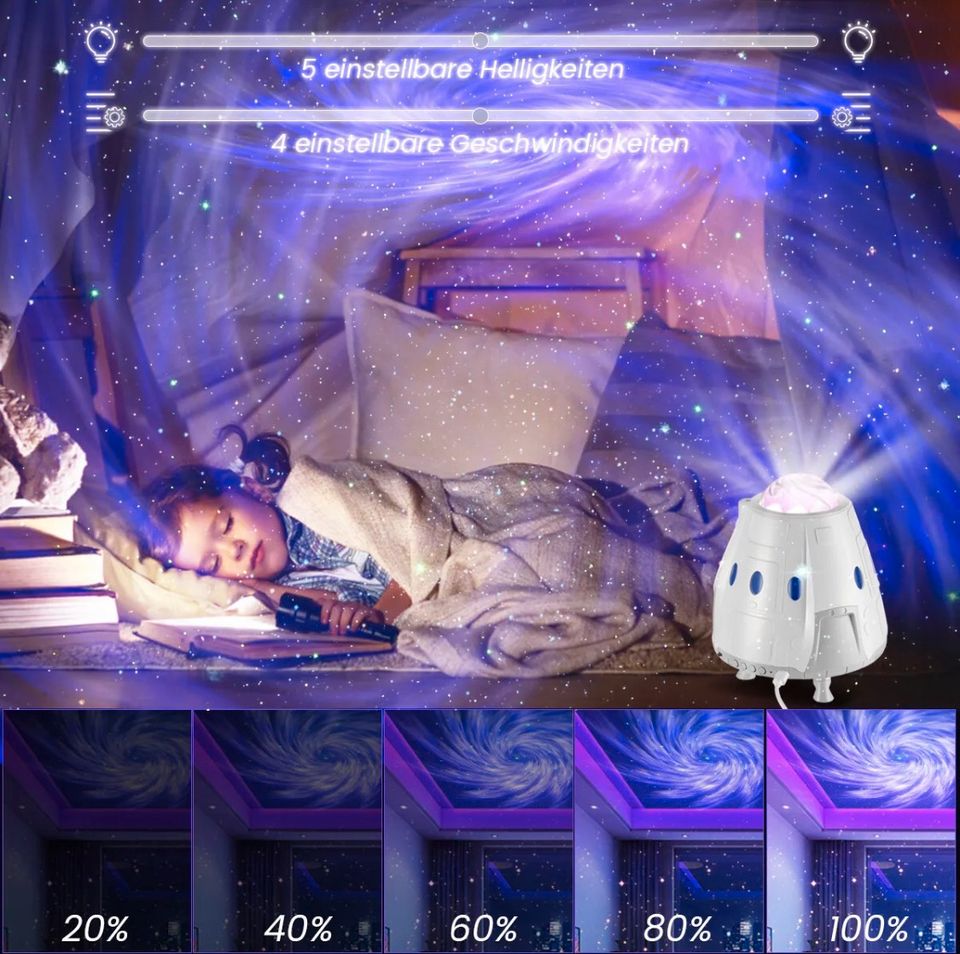 LED Sternenhimmel Lampe Projektor Bluetooth Galaxy Nachtlicht in Bebra