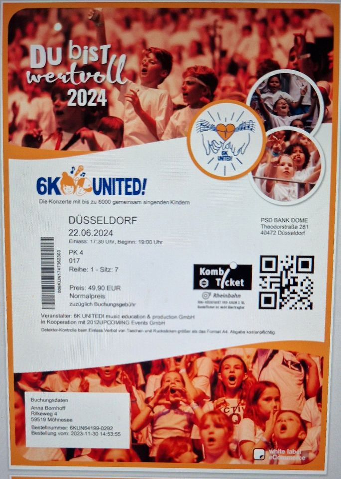 6K United - 2 Tickets in Möhnesee