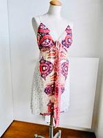 Kleid B.P.C weiß pink rose XL 42 boho Ibiza strand Zipfel Tuch Hessen - Darmstadt Vorschau