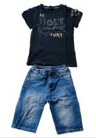 kurze Jeans Bermuda Hose & T-Shirt Rockig Gr. 140 H&M Niedersachsen - Schöningen Vorschau