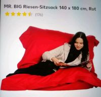 MR. BIG Riesen-Sitzsack 140 x 180 cm, Rot Hessen - Seligenstadt Vorschau