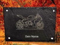 NEU Schiefer Motorrad Harley Davidson Yamaha Honda Papa Geschenk Niedersachsen - Westoverledingen Vorschau