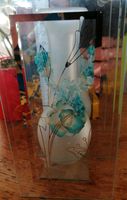 Glasvase mit Spiegel und Blumendekor Bayern - Zeitlarn Vorschau