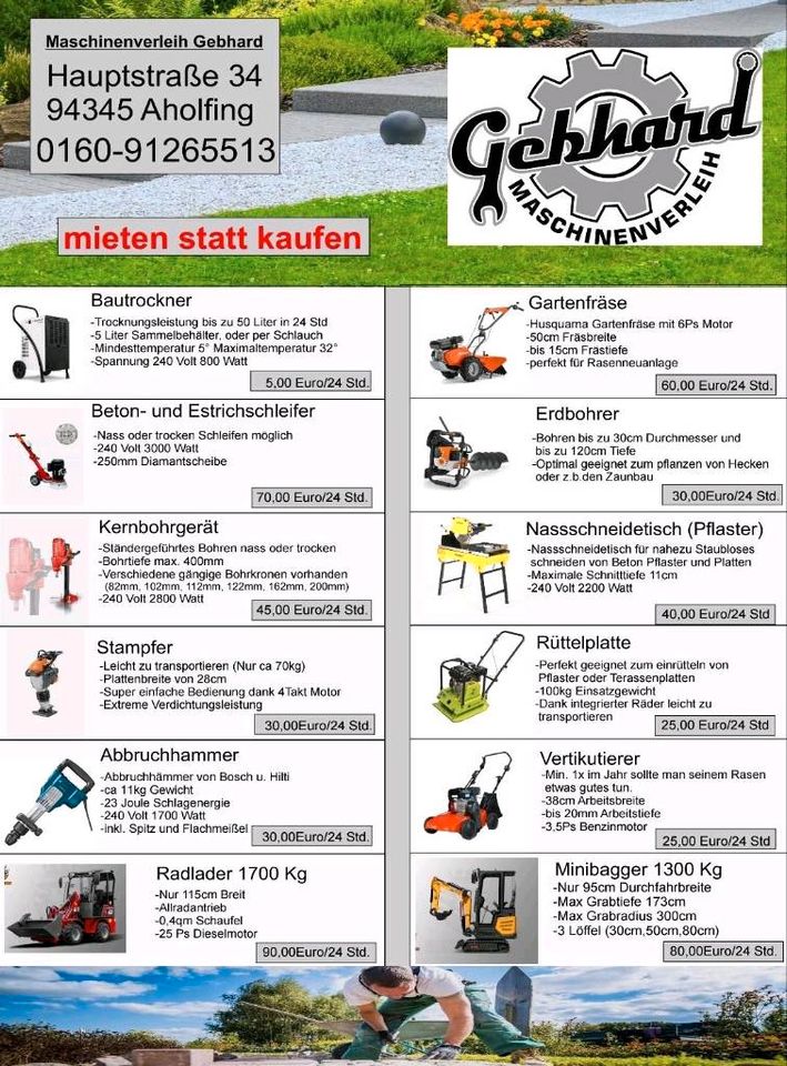 Motorsäge Kettensäge Stihl MS 261 462 "ZU VERMIETEN" in Aholfing