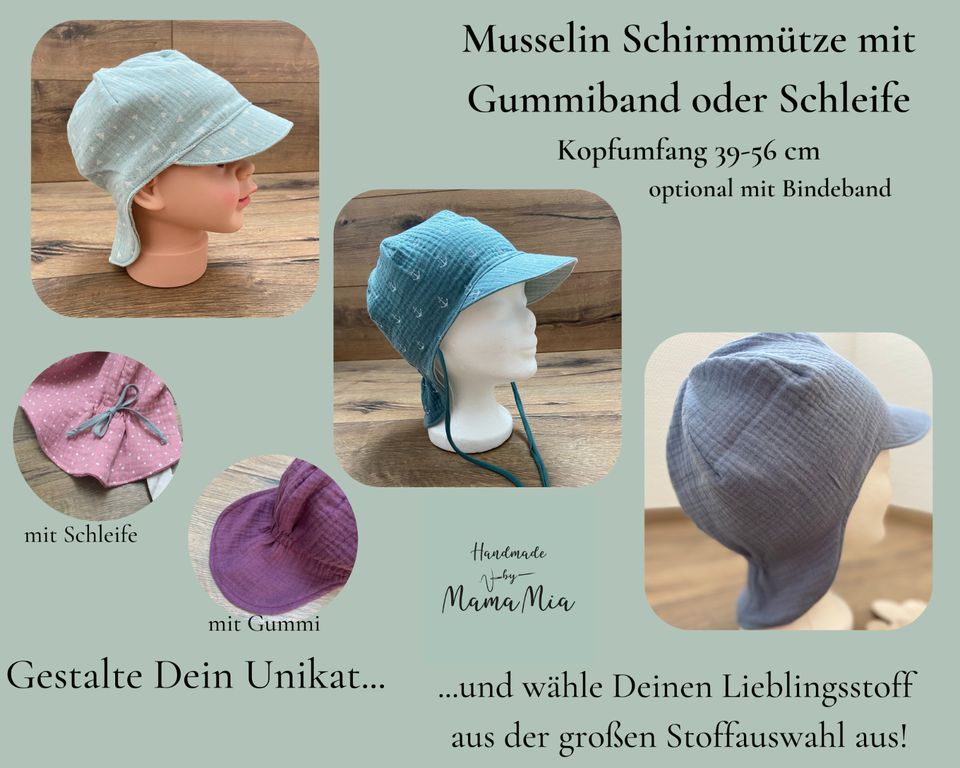 Sommermütze / Schirmmütze Musselin Gr. 122/128/134/140 ab €26* in Hamburg