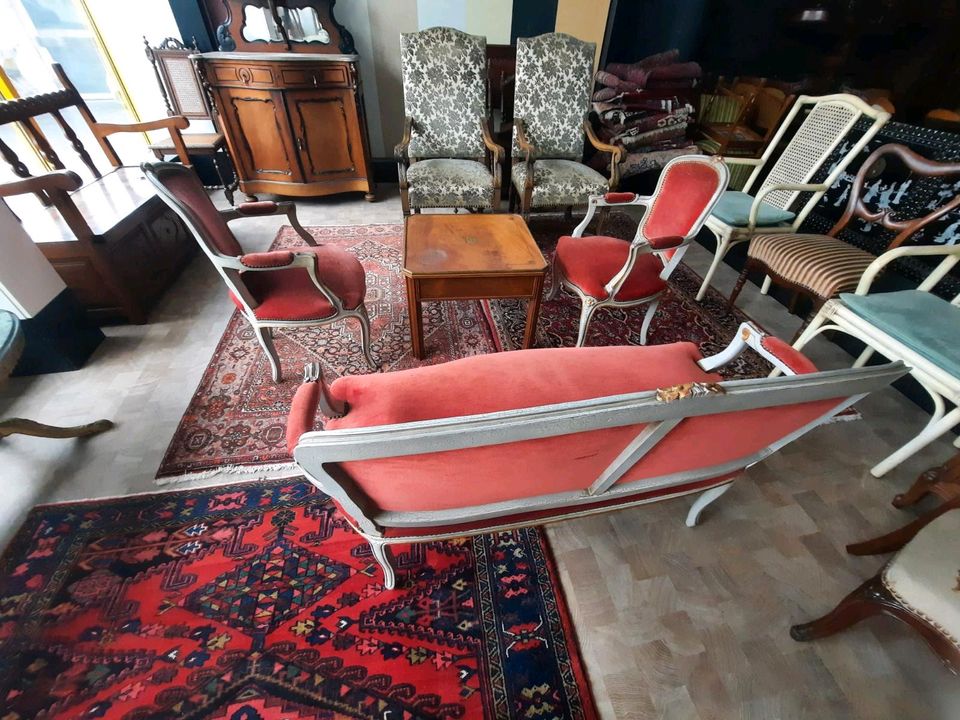 Retro Sofa Stühle Garnitur Sitzgarnitur Sitzgruppe Vintag Shabby in Groß-Gerau