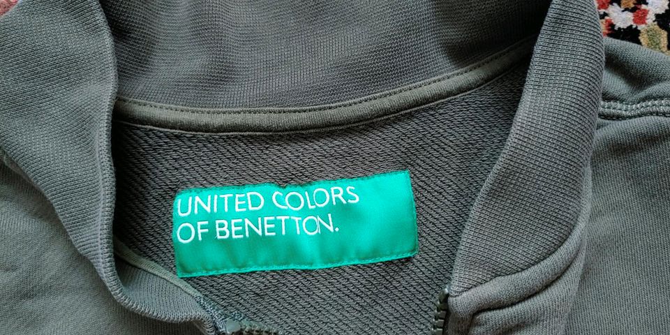 BENETTON Sweatjacke, 100 % Baumwolle, neuwertig in München