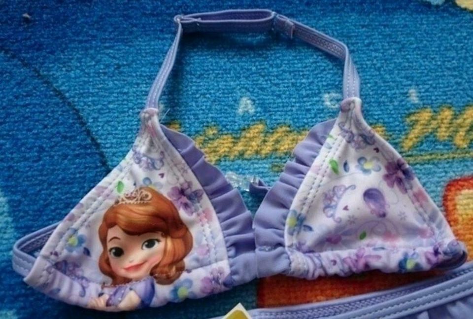 Kleinkind Mädchen Prinzessin Sofia neckholder Bikini Gr 92 neu in Aachen