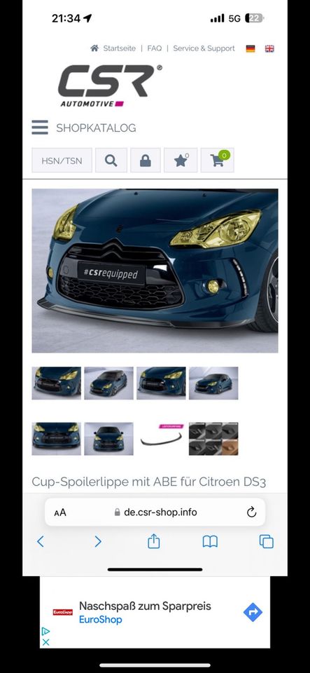 Citroën Ds3 CSR Cupspoilerlippe in Bochum