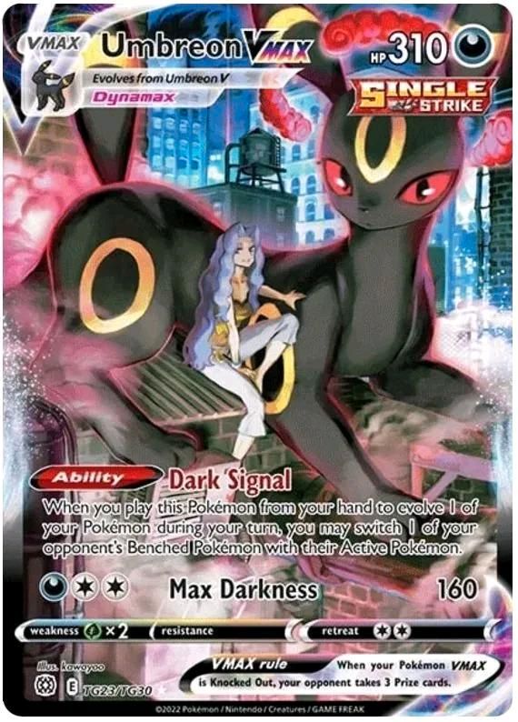 Nachtara VMAX Pokemon Karte Original Englisch Umbreon TG23/TG30 in Braunschweig