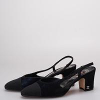 Chanel CC Logo Schwarz/Blau Slingback Pumps Größe 38.5 Feldmoching-Hasenbergl - Feldmoching Vorschau
