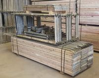 Stahlfassadengerüst mit Holzbohlen Plettac gebraucht 164m² Bayern - Vöhringen Vorschau