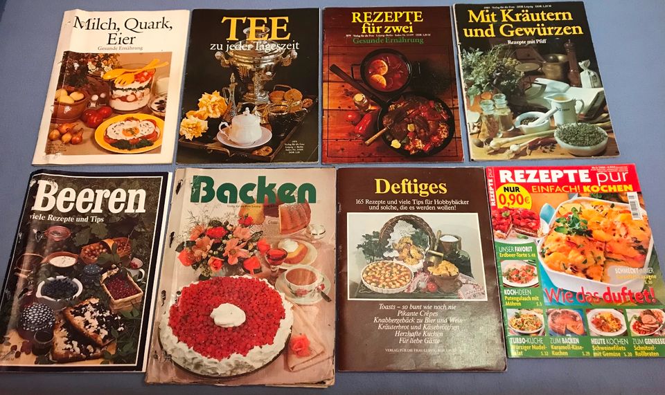 Rezepthefte DDR 1977 bis 1987 und 2004 in Schwerin