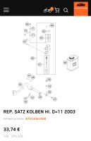 KTM SX50 REP. SATZ KOLBEN HI. D=11 2003 Brandenburg - Stahnsdorf Vorschau