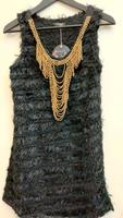 Fransenkleid Great Gatsby Statement Kette NEU Kleid Party Gala M Hessen - Dreieich Vorschau