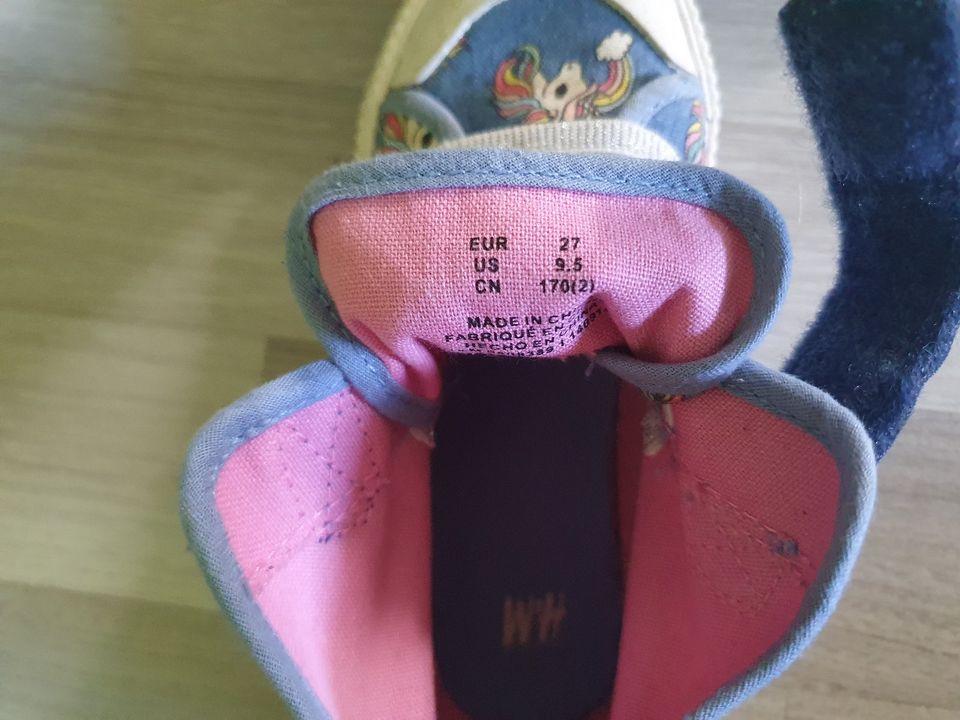 w NEU H&M - Halbschuhe Schuhe Einhorn Gr. 27 Sneakers in Schlüchtern