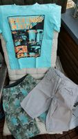 Set: T-Shirt, Jeans-Shorts grau, Cargo-Shorts, C&A/Yigga, 134/140 Düsseldorf - Unterbach Vorschau