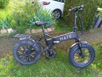 MATE.X E-Bike, Schwarz, Klapprad 20x4 Zoll-Räder, voll gefedert Hessen - Kassel Vorschau