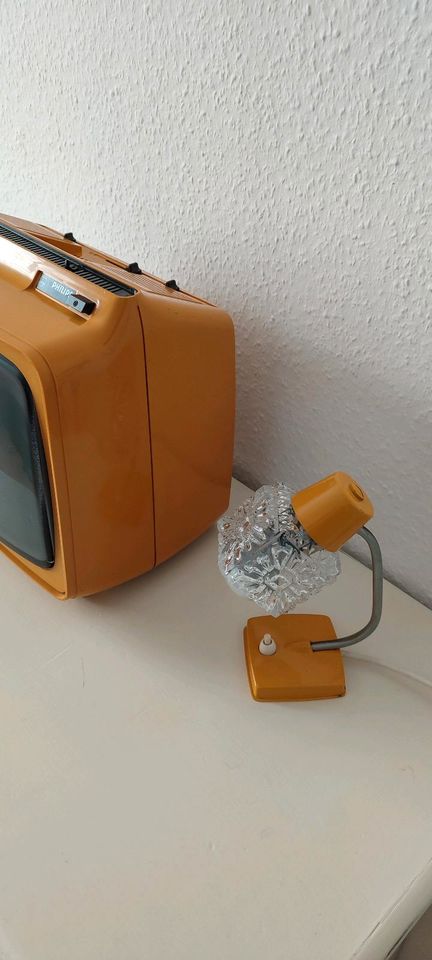 Philips Fernseher Nachttischlampe Vintage 60er 70er gelb KLAPPT! in Koblenz