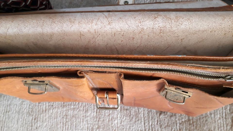 Vintage Lederaktentasche, Schultasche in Bremen